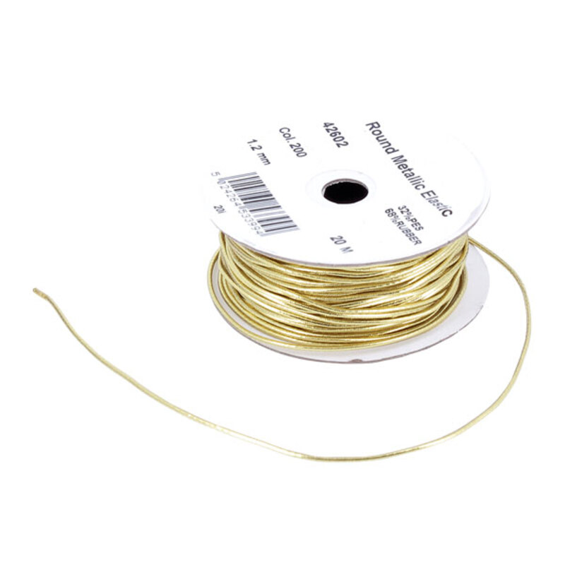 Elastique métallique doré 1,2 mmm (20 m)