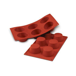 Moule silicone 6 muffins moyens Ø69 mm