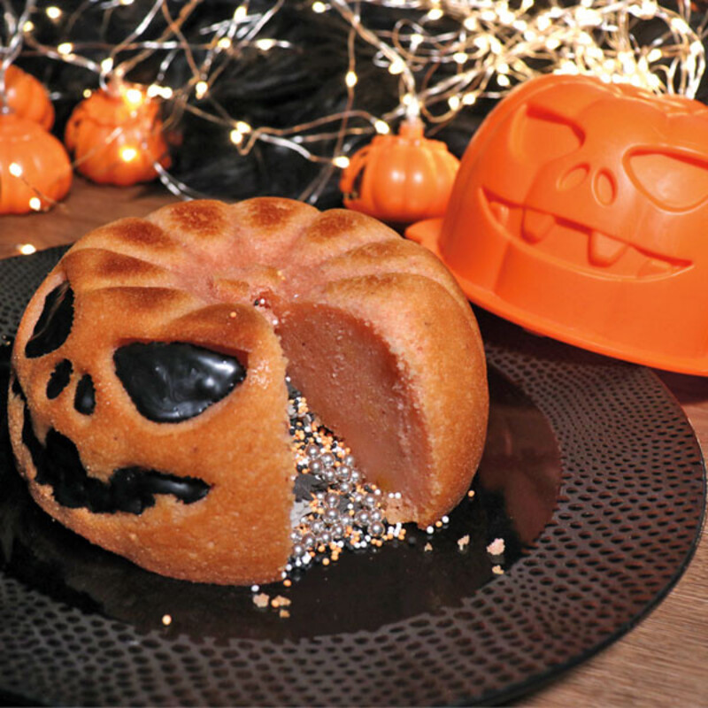 Moule silicone citrouille surprise 3D - moule gateau Halloween