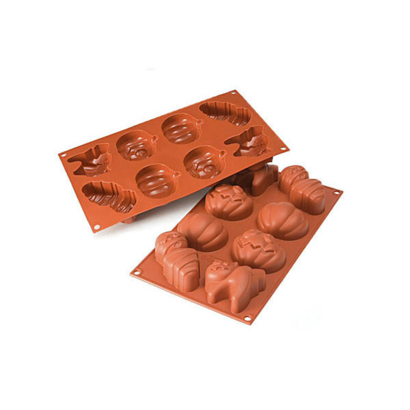 Moule en résine anti-adhésif pour décoration de gâteaux Rose Fuyamp Moule en silicone pour Halloween en forme de chauve-souris 