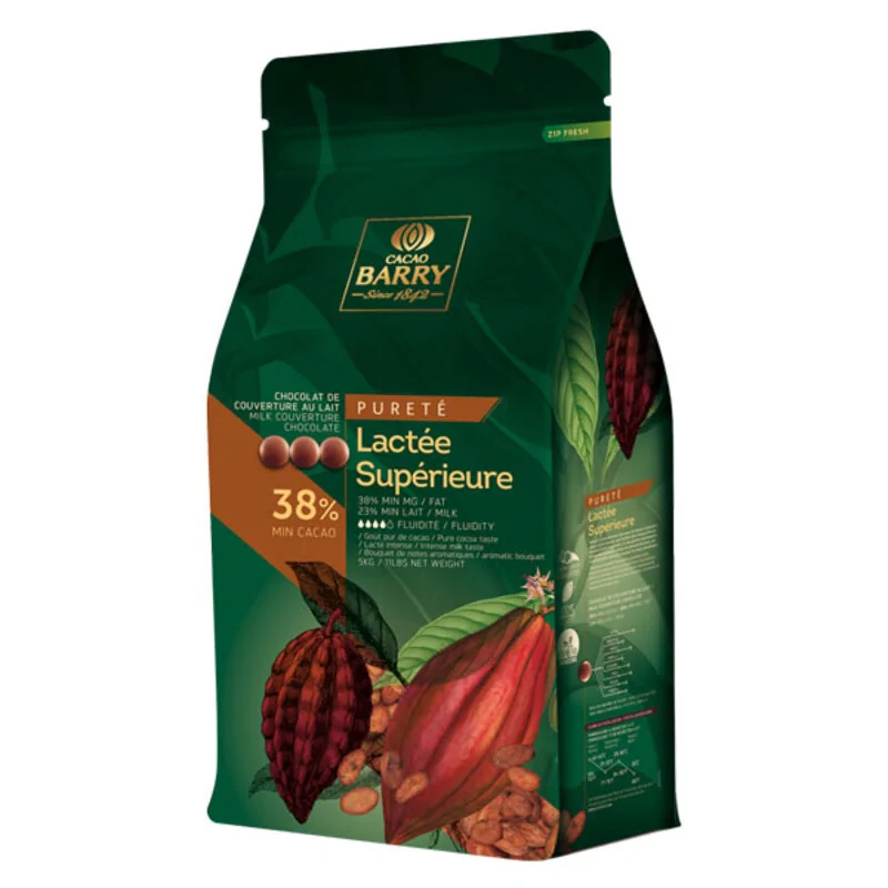 Chocolat de Couverture lactée supérieure 38,2% 5 kg