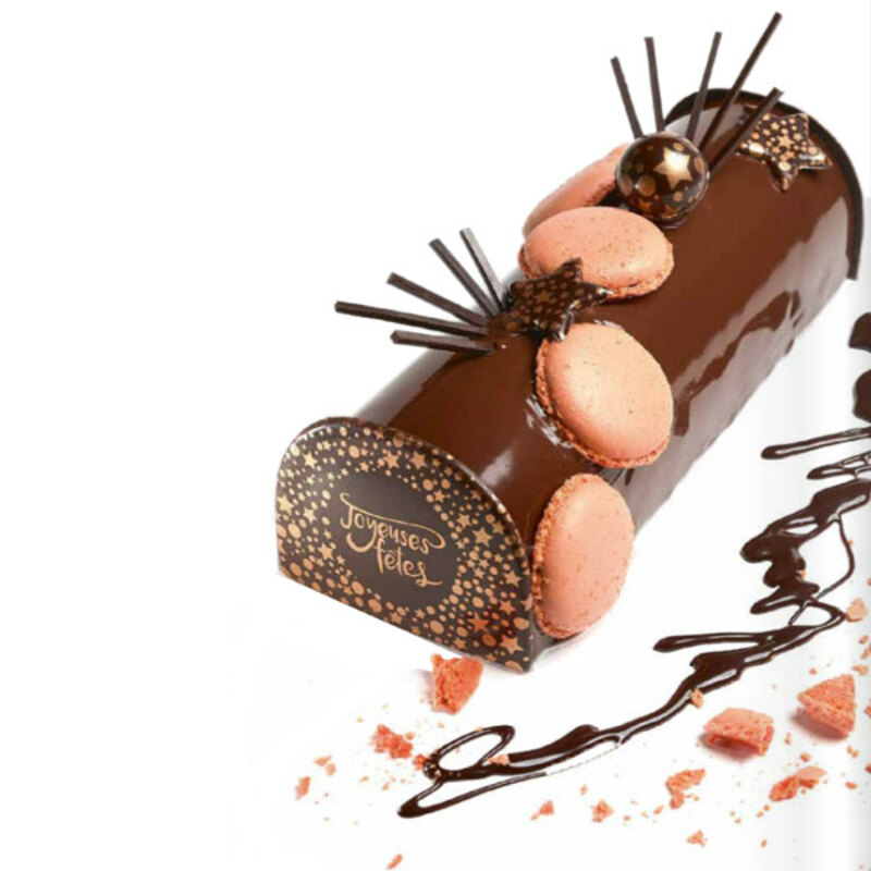 Disques scintillants chocolat noir Joyeuses Fêtes (x96)