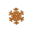 Flocon de neige bronze en chocolat noir (x132) Flocon de neige bronze en chocolat noir (x132)
