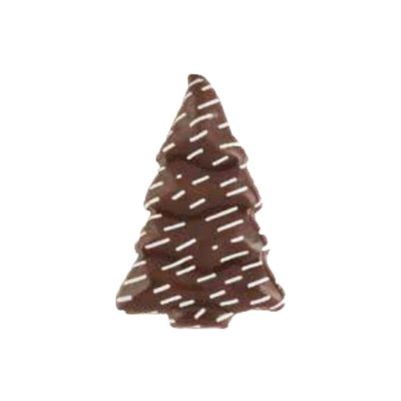 Sapins de Noël neigeux chocolat noir (x128)