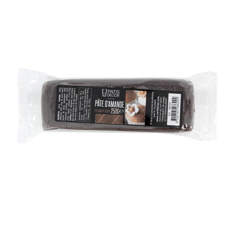 Pâte d'amande marron Patisdécor 250g