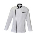 Veste blanche col noir manches longues Zack Veste blanche col noir manches longues Zack