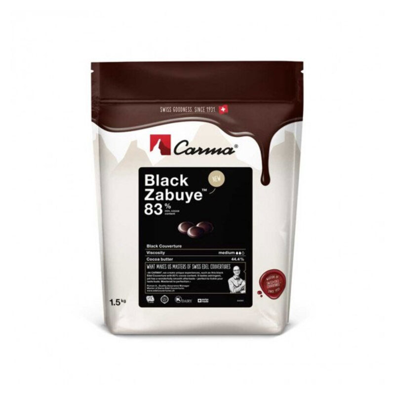 Chocolat de Couverture Black Zabuye 83% 1,5 Kg