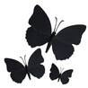 Papillons noirs aimantés assortis (x3)