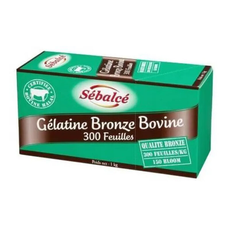 Gélatine halal en feuilles qualité Bronze 1 kg