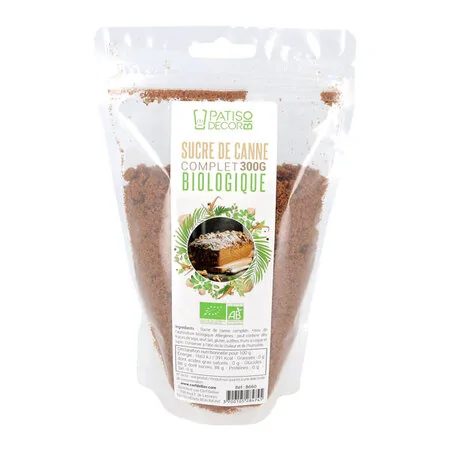 Sucre de canne complet Bio 260 g Patisdécor Bio