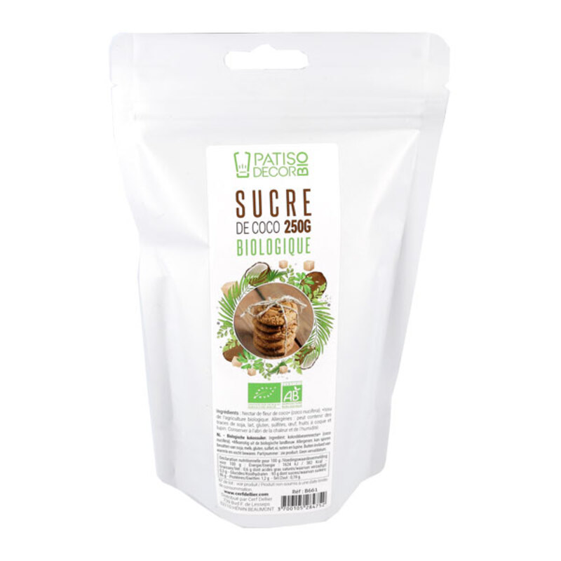 Sucre de coco Bio 250 g Patisdécor Bio