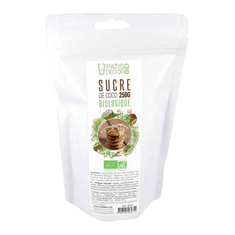 Sucre de coco Bio 250 g Patisdécor Bio