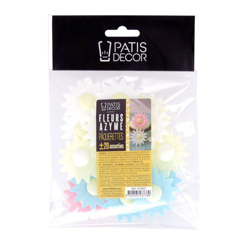 Pâquerettes assorties en azyme Patisdécor x20