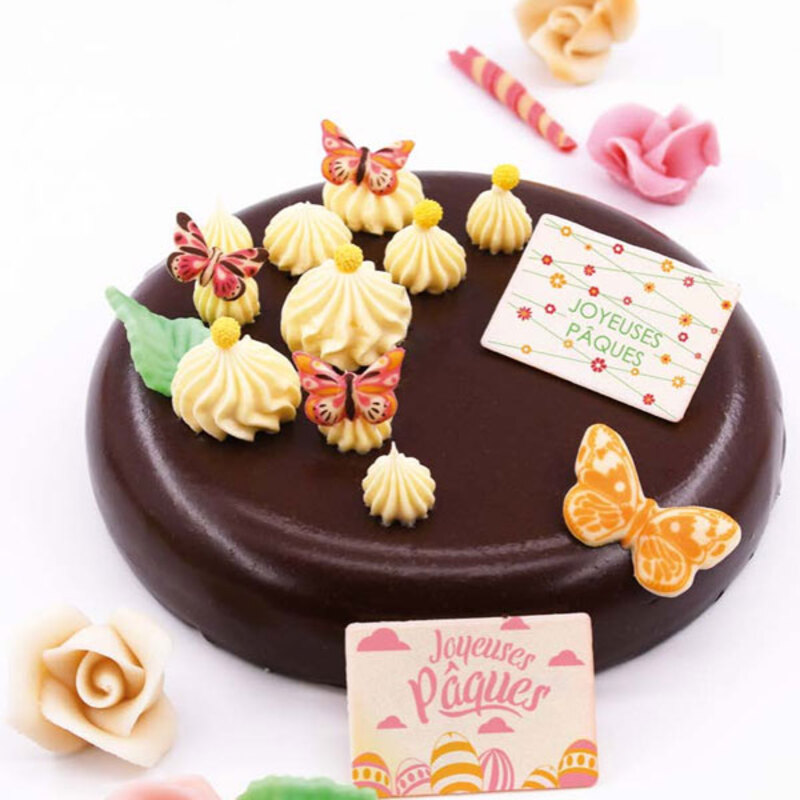 Plat A Cake Fleurs Et Papillons