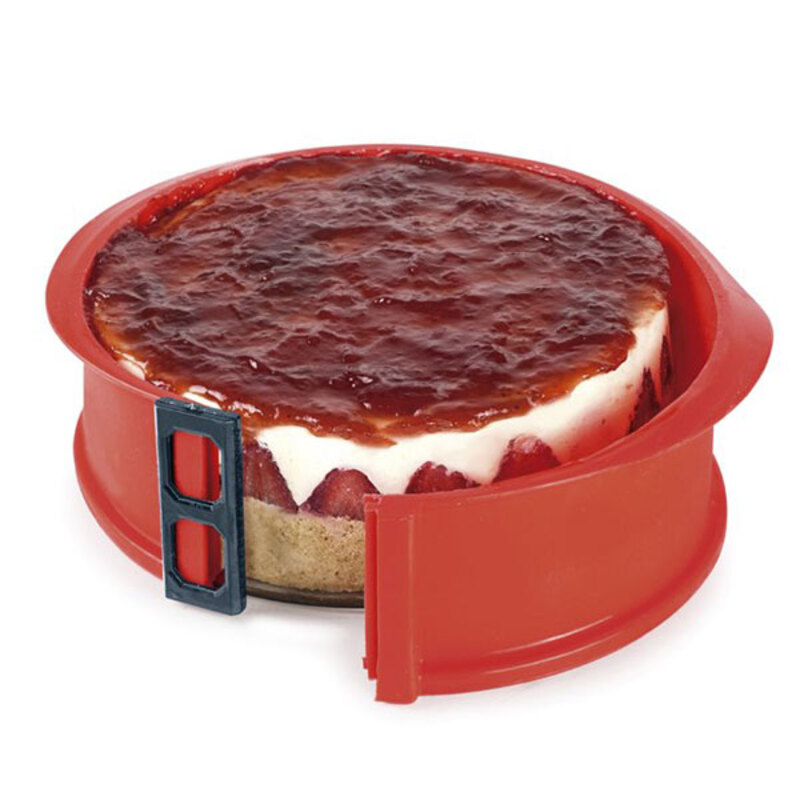 Moule à manqué démontable rond silicone fond verre 26 cm 
