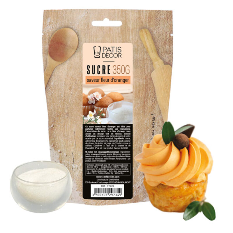 pâte à sucre orange 250g goût vanille patisdecor cambrai kdôme