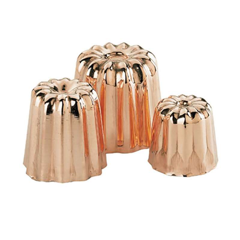 Moule à cannelé bordelais en cuivre De Buyer Cerf Dellier