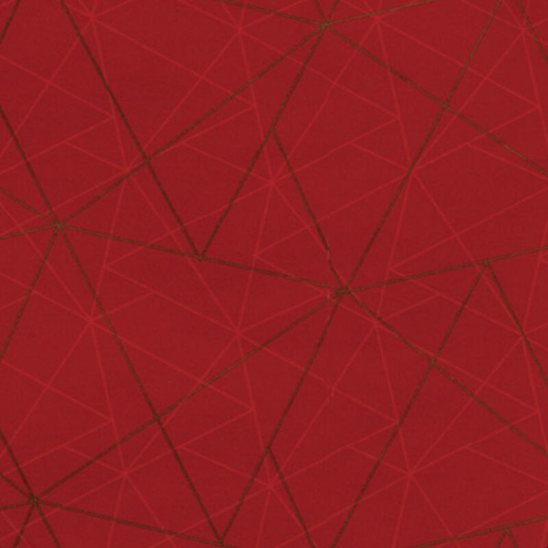 Papier cadeau rouge ligne or 0,70 x 25 m