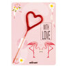 Cierge magique coeur rouge + carte With Love