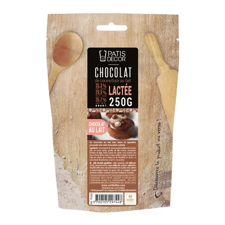 Chocolat de Couverture au Lait Lactée 35% 250 g