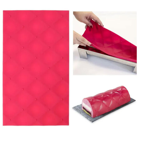 Tapis relief pour bûche en silicone 30 x 17 cm