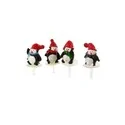 Pingouins assortis sur pique (x4)