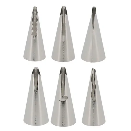 Coffret 6 douilles broderie assorties inox