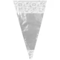 Cornet à confiseries décor blanc Patisdécor (x10)