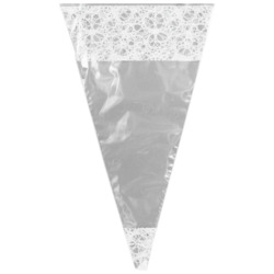 Cornet à confiseries décor blanc Patisdécor (x10)