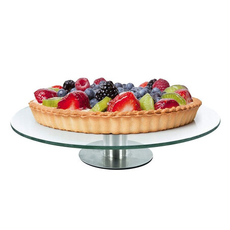 Plat à tarte rotatif en verre 30 cm