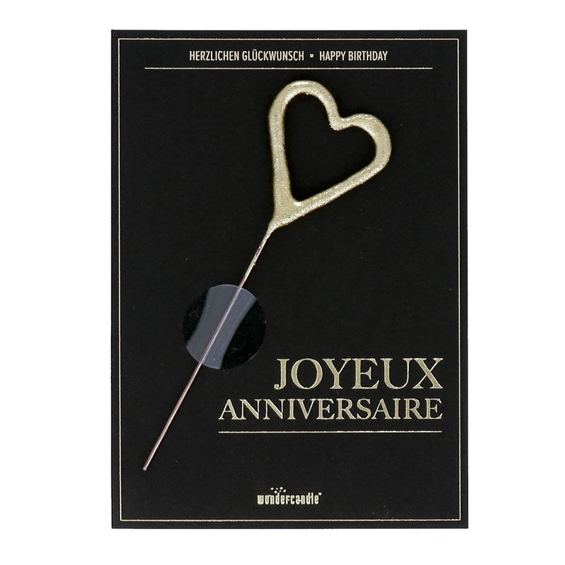 carte pliée Joyeux anniversaire avec cierge magique