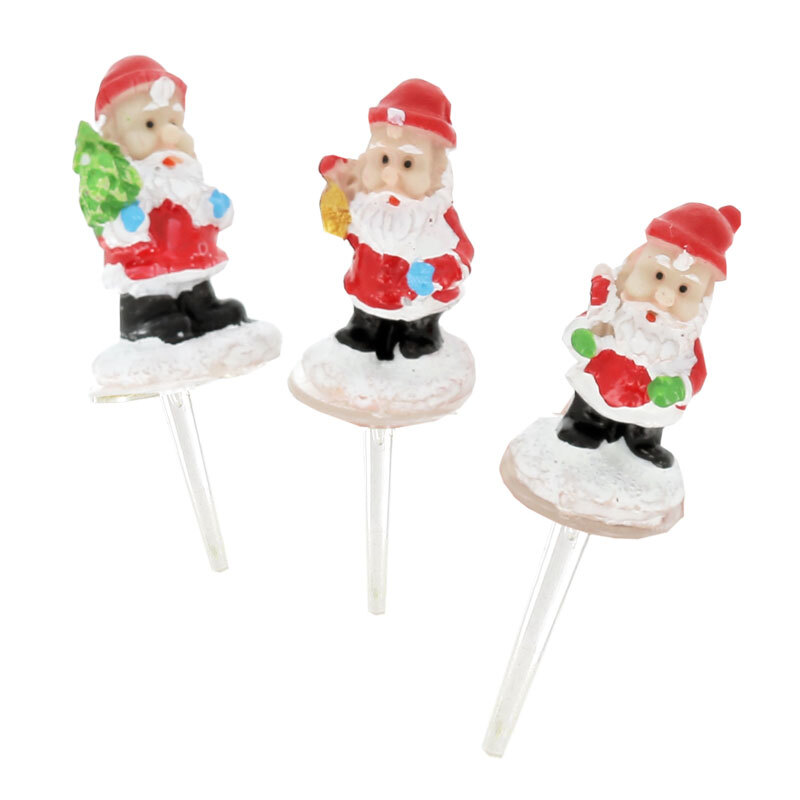 3 décors Santa Claus assortis sur pique