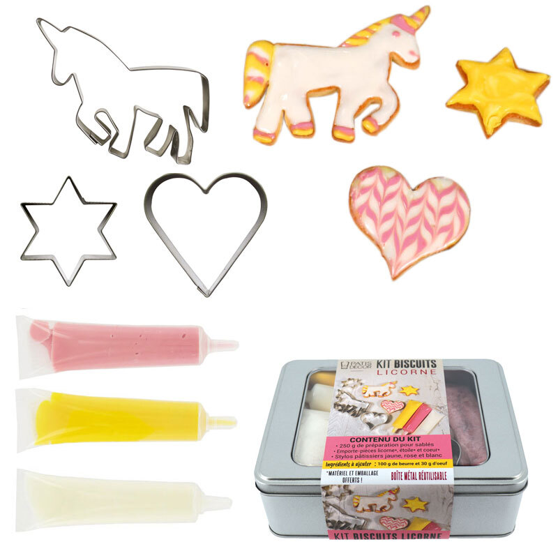 Coffret biscuits licorne Patisdécor