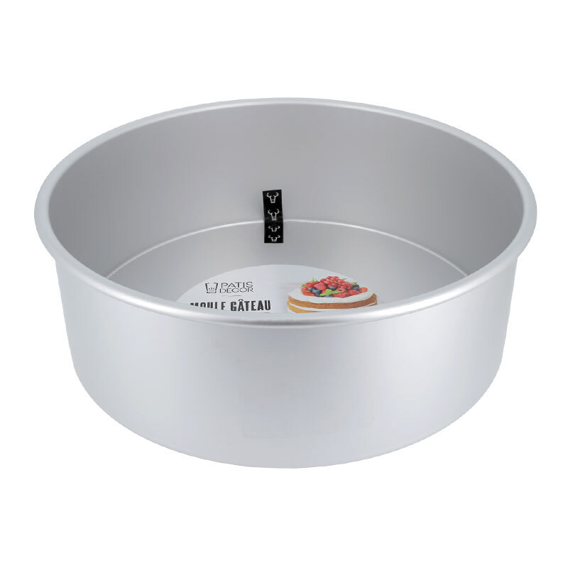 Moule à gâteau rond alu fond amovible Hauteur 10 cm Diamètre 28 cm