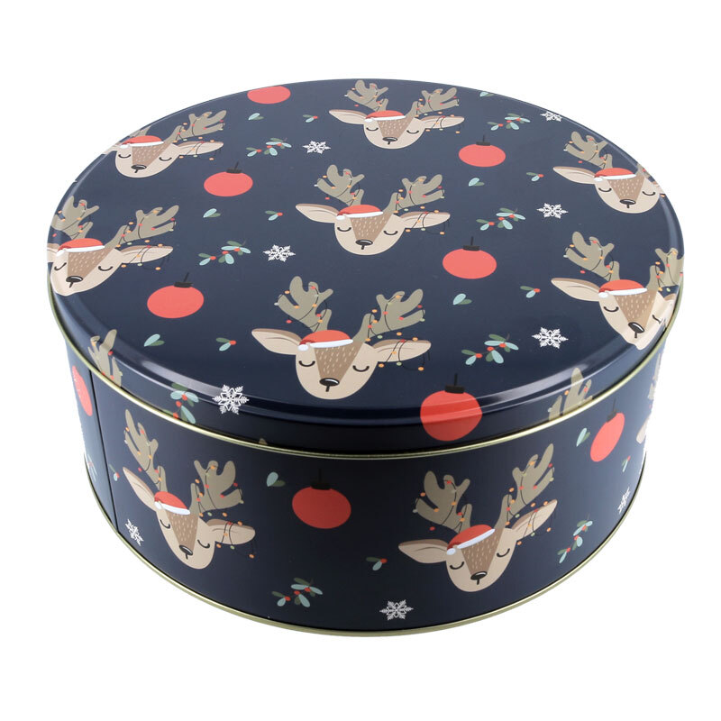 Boîtes à biscuits gigognes rondes en métal (x3)