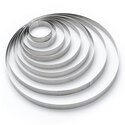 Cercle à tarte perforé à bord droit inox