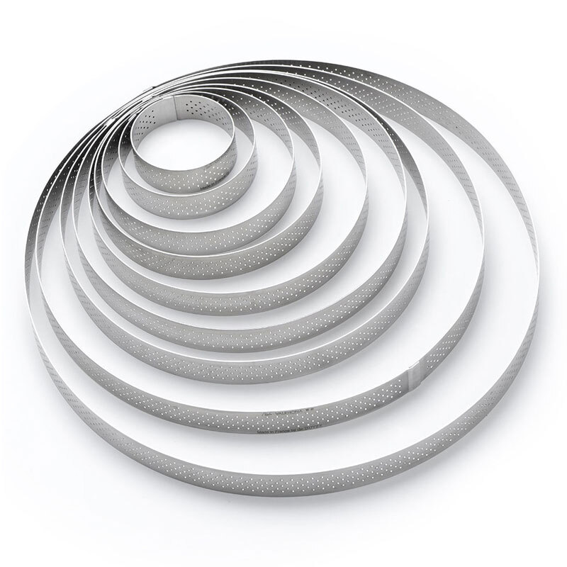 Cercle à tarte perforé 12 cm - ht 2 cm @