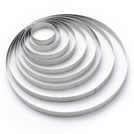 Cercle gradué extensible inox, ø 18 à 36 cm, acier inox, Cercles