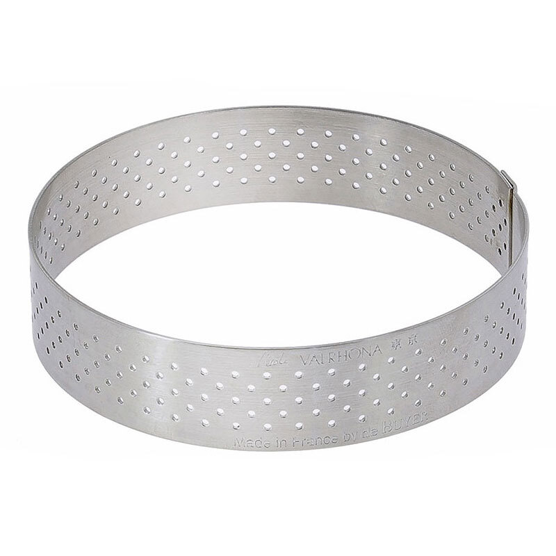 Cercle à tarte inox perforé - rond - 8 cm