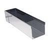 Gouttière à bûche carrée inox embouts démontables 30 cm 