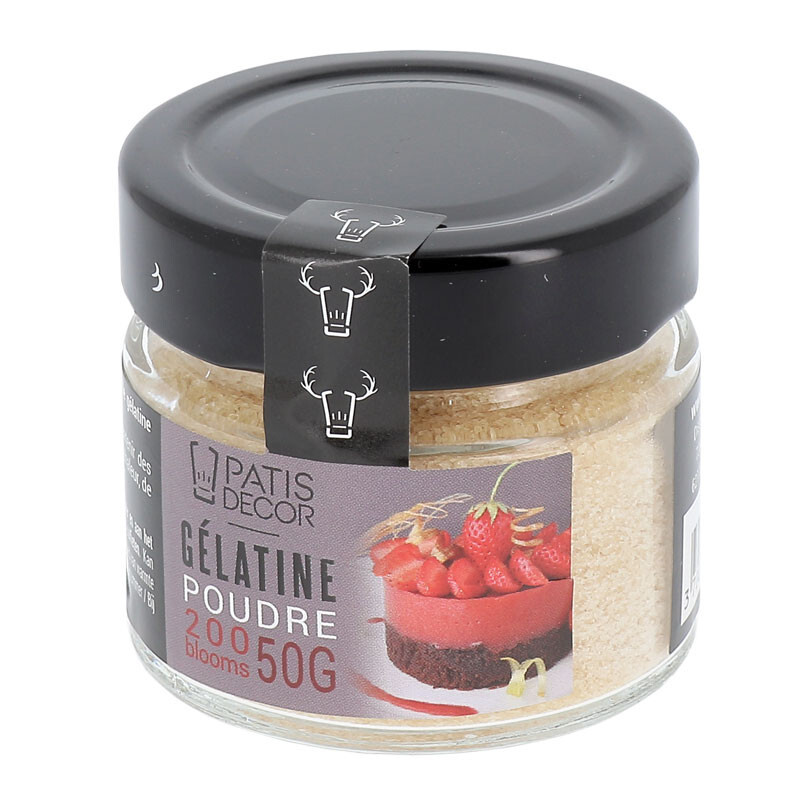 Gélatine bovine en poudre 200 Blooms 50 g - Patisdécor