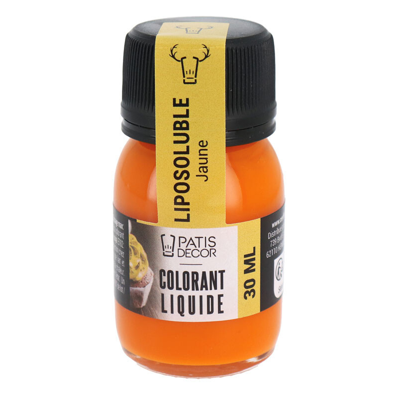 Colorant alimentaire liposoluble jaune Patisdécor 30mL