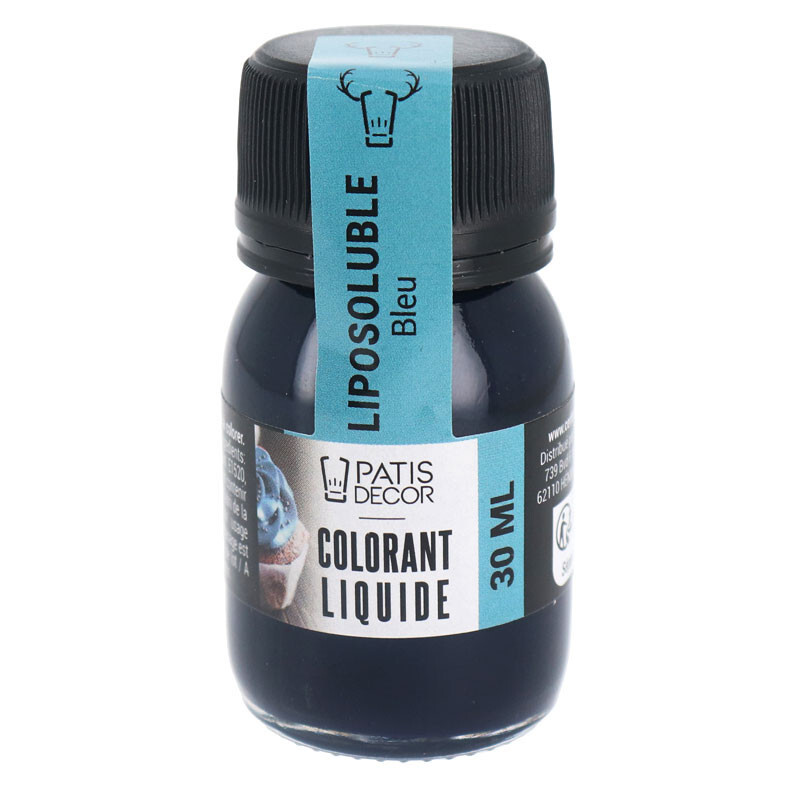 Colorant pour chocolat, bleu, 10 gr - Colorants alimentaires