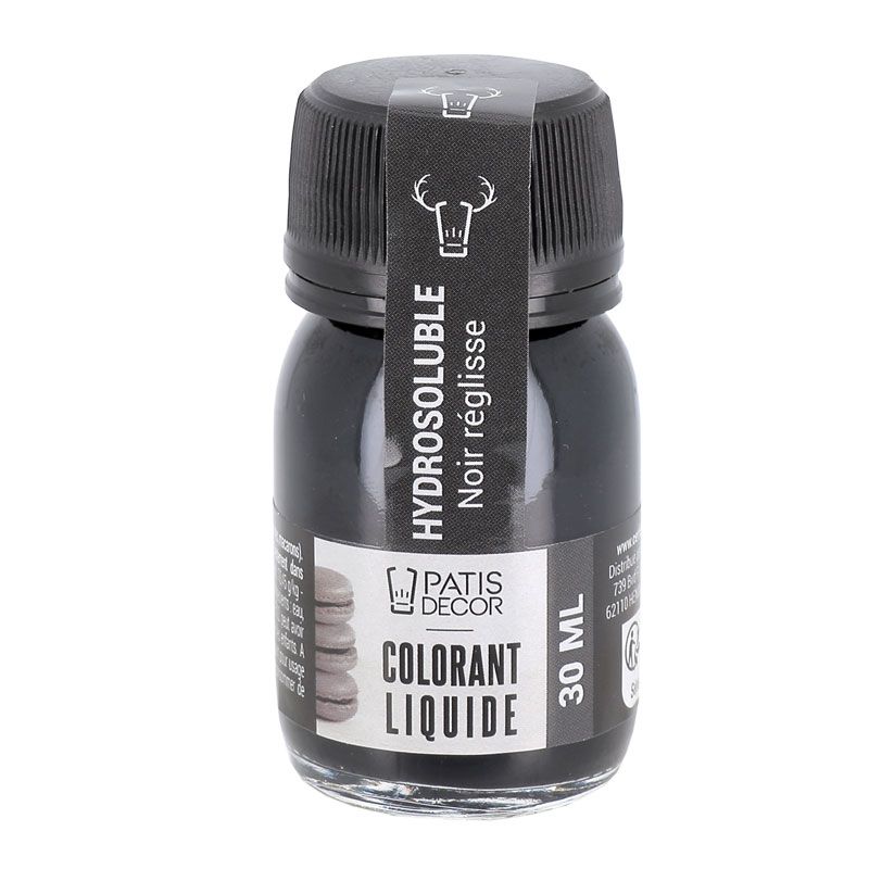 Colorant alimentaire Noir Réglisse Patisdécor 30 ml