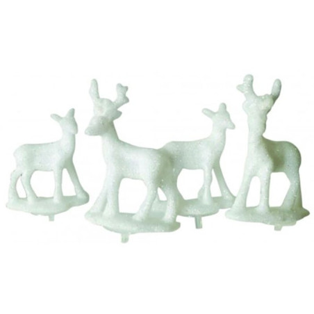 Cerf et biche blancs sur...