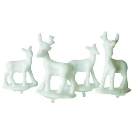 Cerf et biche blancs sur...