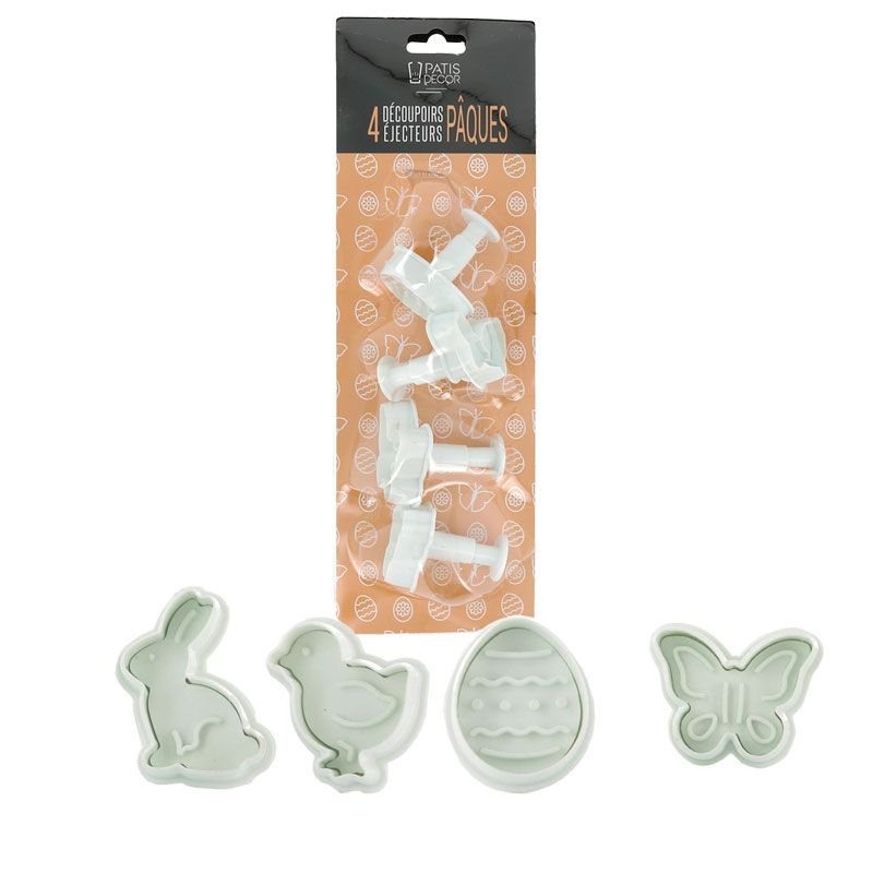 Emporte-pièces à poussoir - Pâques - 4 pcs - Emporte pièce