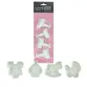 Découpoirs éjecteurs thème Bébé Patisdecor (x4)