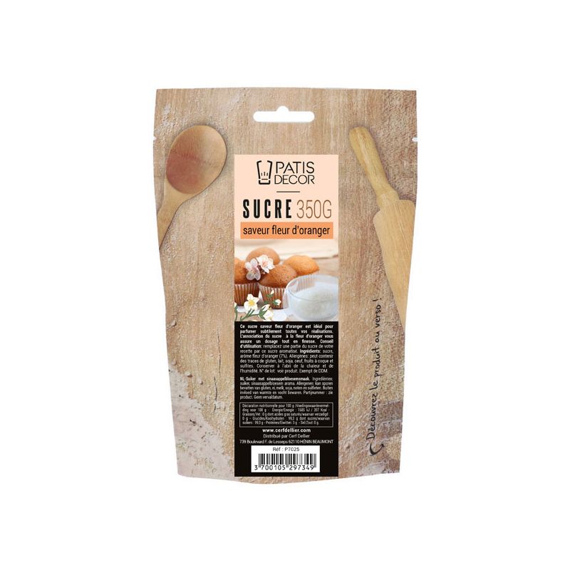 Sucre saveur fleur d'oranger Patisdécor 350 g