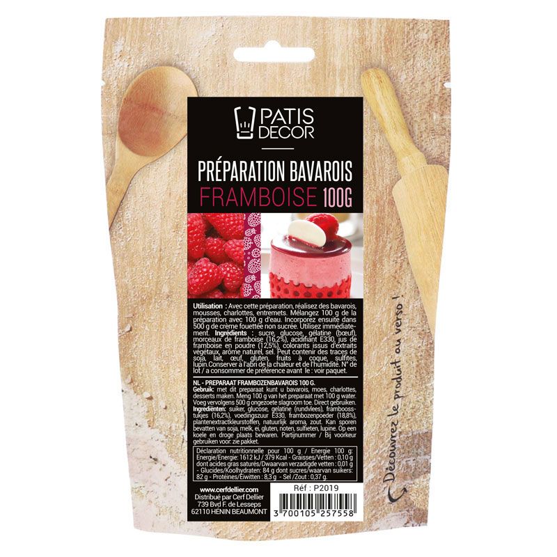 Préparation bavarois Framboise Patisdécor